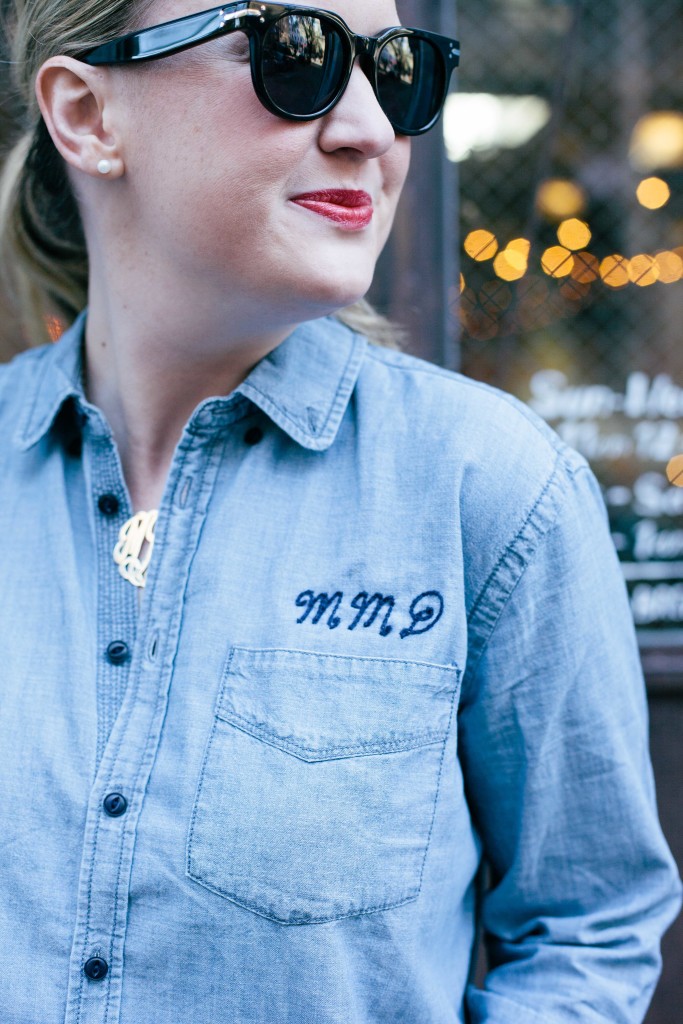 Meghan Donovan I styling a chambray shirt