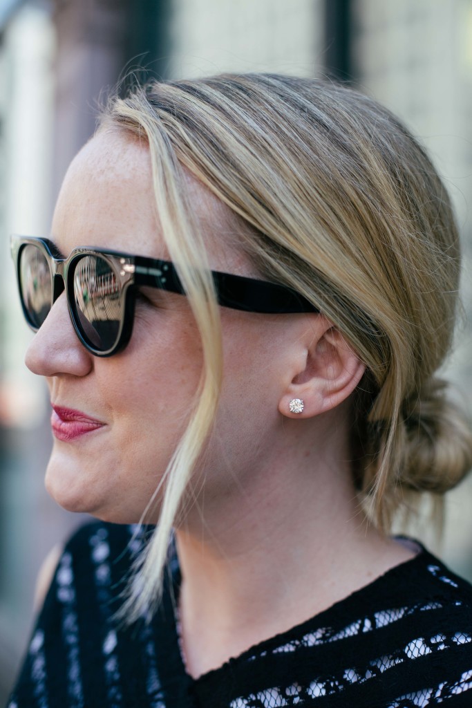 wit & whimsy I charles and colvard earrings