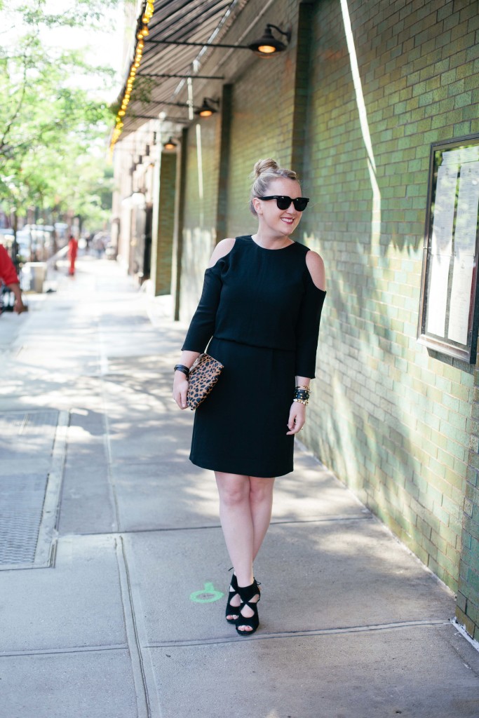wit & whimsy I tibi cut out shoulder dress