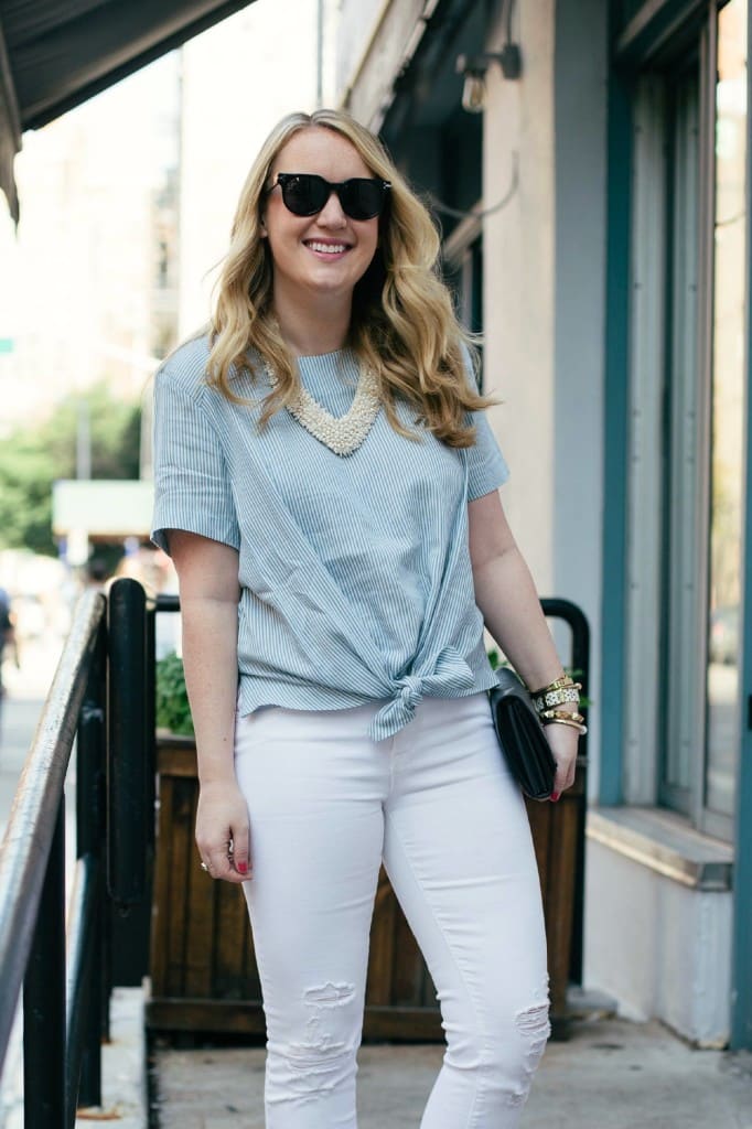 wit & whimsy I j brand white jeans