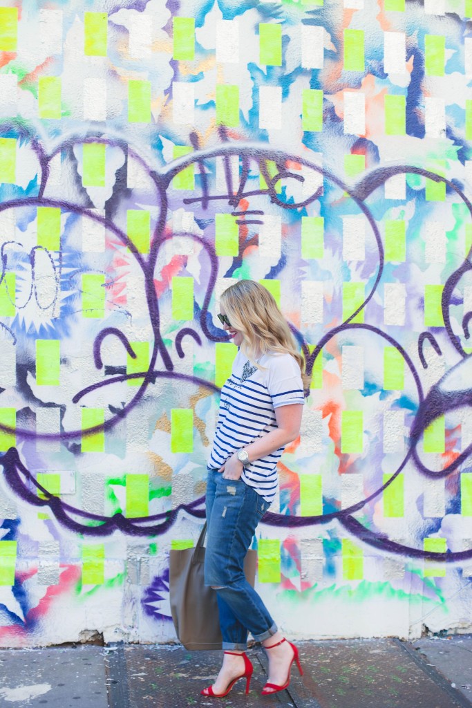 wit & whimsy I madewell tee x boyfriend jeans
