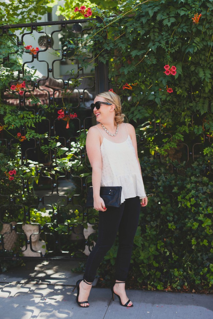 club monaco peplum top I dl1861 jeans