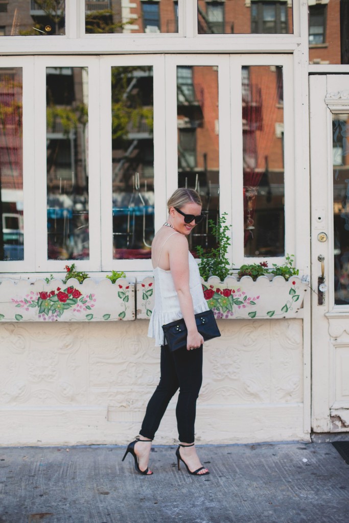 wit & whimsy I peplum top and jeans I east village