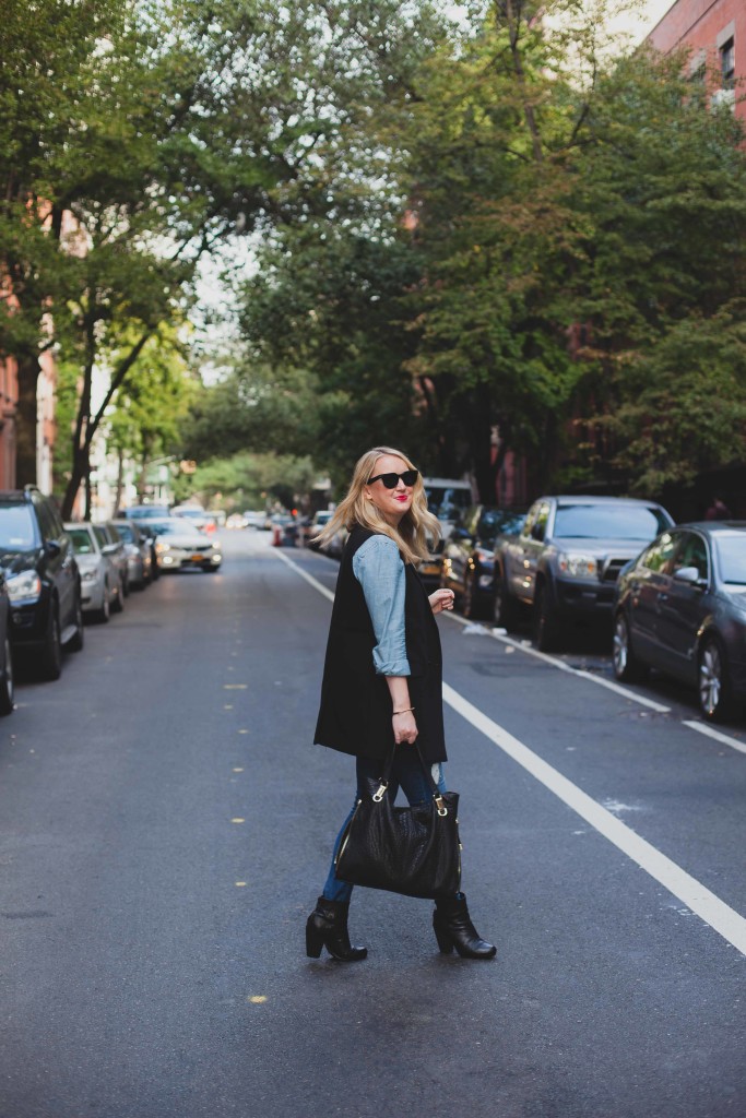 Chambray and Banana Republic Vest I wit & whimsy