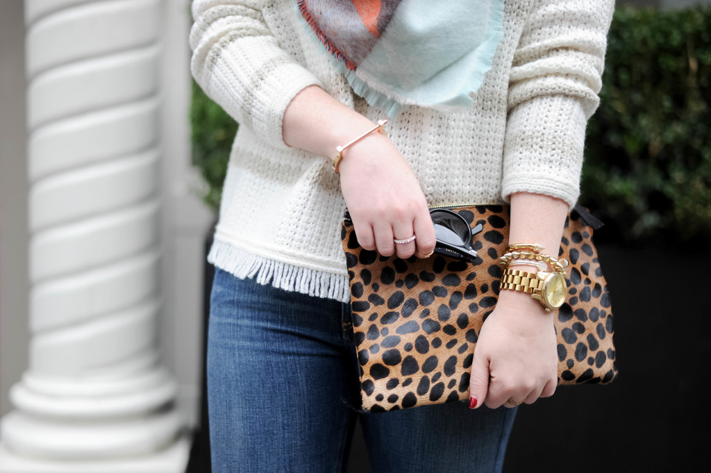 Clare V Leopard Flat Clutch I Miansai Screw Cuff I wit & whimsy