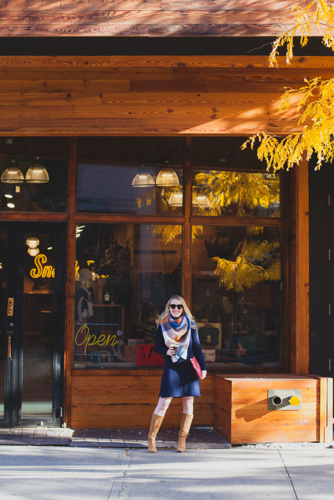 Sweater Dress + Blanket Scarf I wit & whimsy
