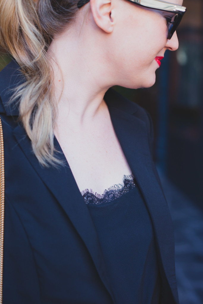 Anine Bing Lace Camisole I Lucy Paris Blazer I wit & whimsy