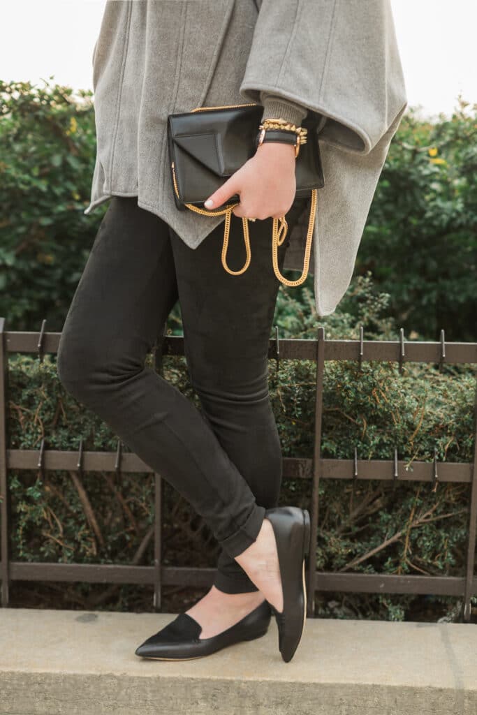 Meghan Donovan I aritzia suede leggings I M. Gemi Stellato Flats