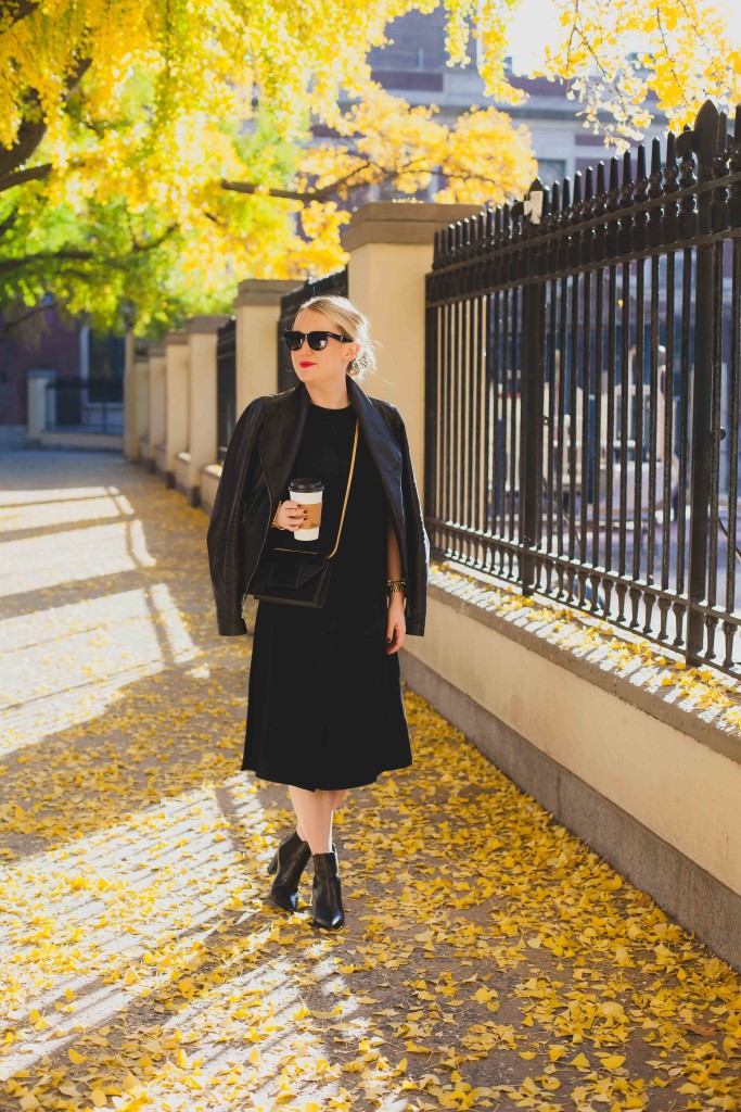 West Village Fall Mornings I vince leather jacket I wit & whimsy