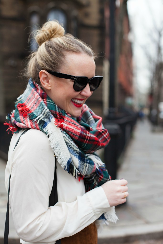 Oversized Plaid Scarf
