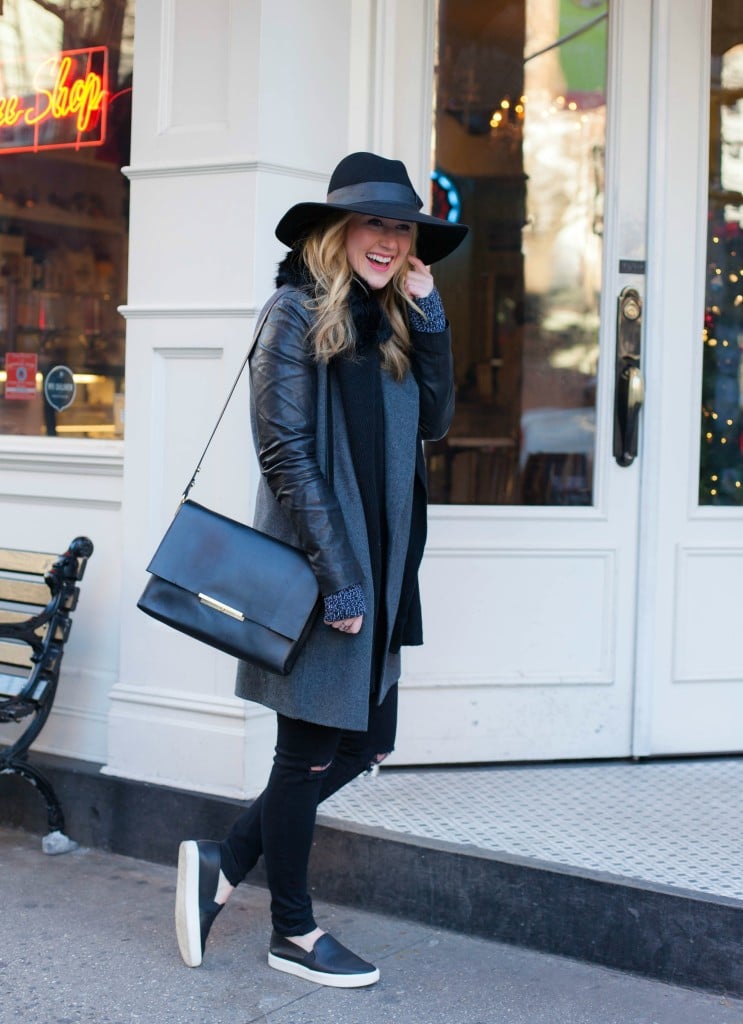 Vince Coat I Celine Bag I J Brand Jeans