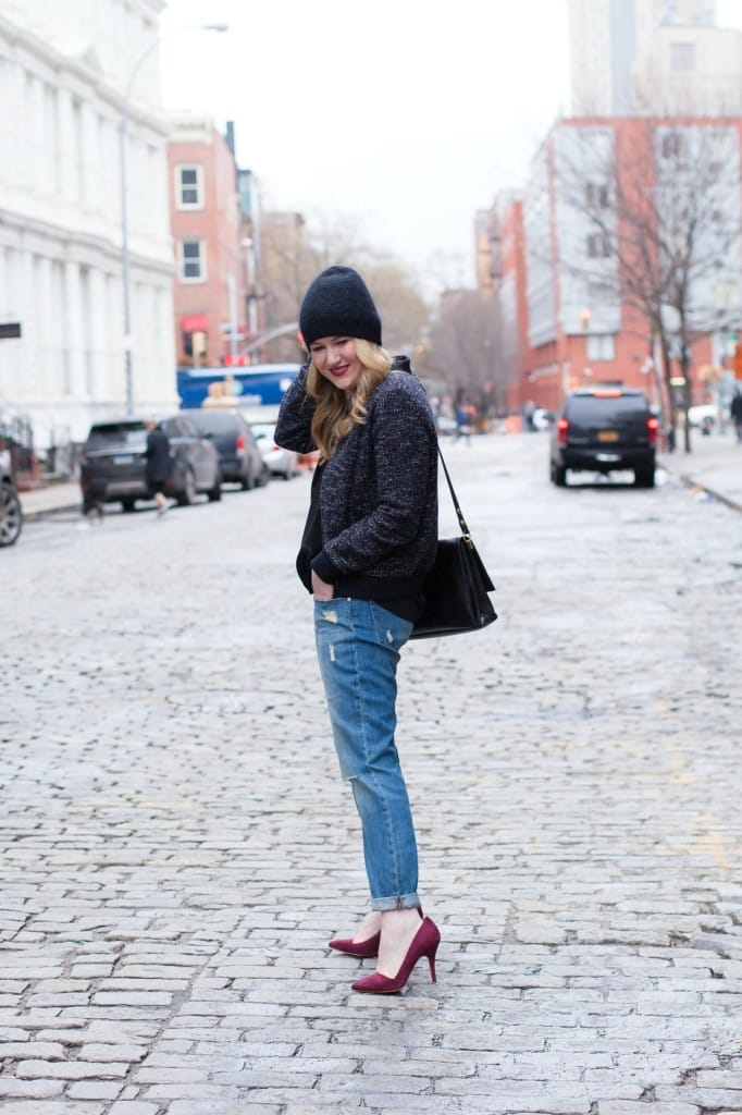 Boyfriend Jeans + Bomber Jacket I wit & whimsy