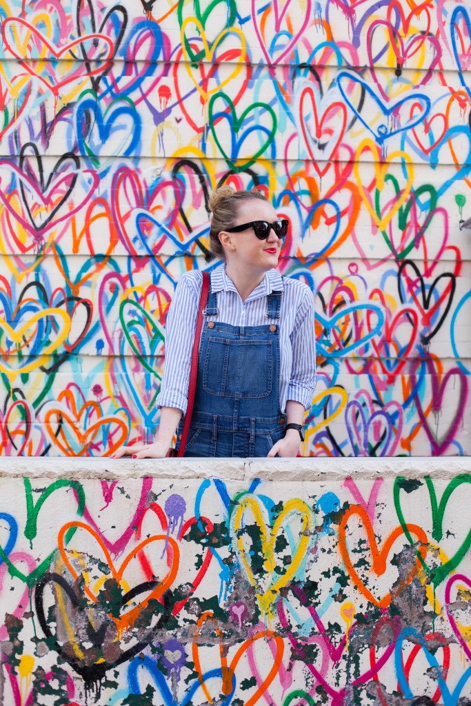 Madewell Overalls I Striped H&M Shirt