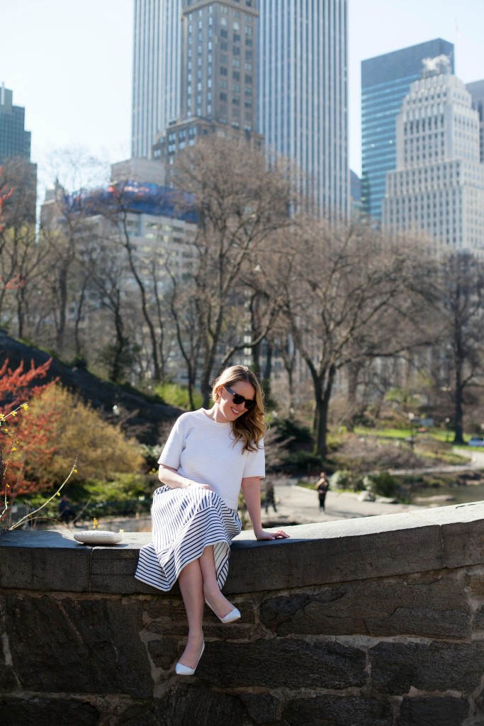Banana Republic Cropped Sweater + Joa Midi Skirt
