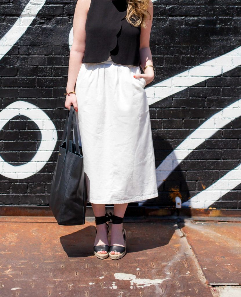 White Midi Skirt