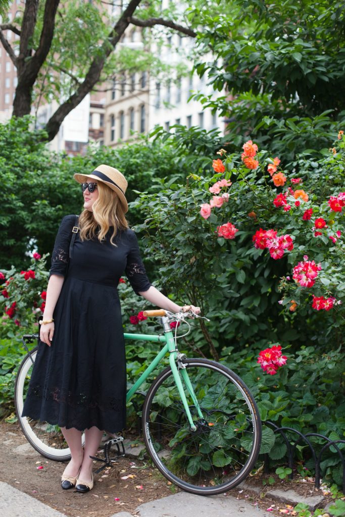Black Midi Dress I Chanel Flats