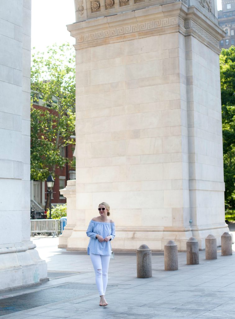 Chambray and Distressed Denim I Washington Square Park I wit & whimsy