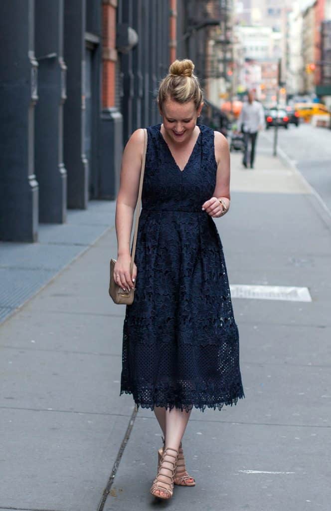 Lace Midi Dress in Soho I wit & whimsy