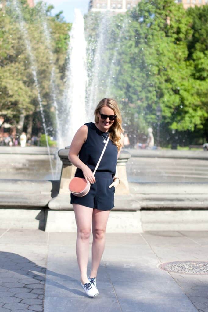 Navy Romper
