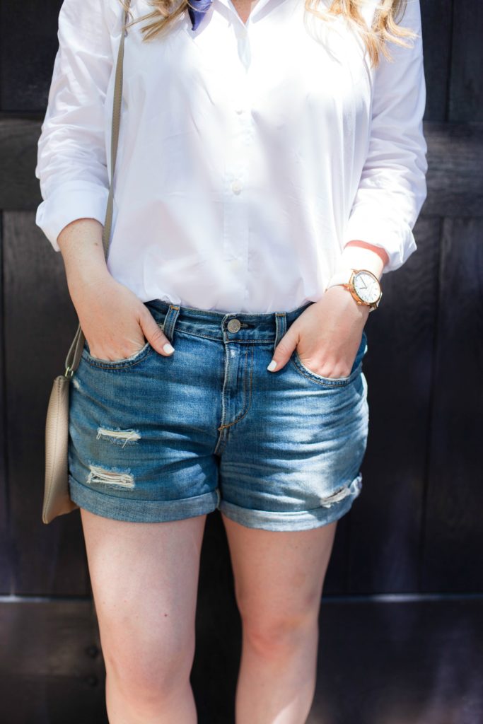 Button Down I Denim Shorts