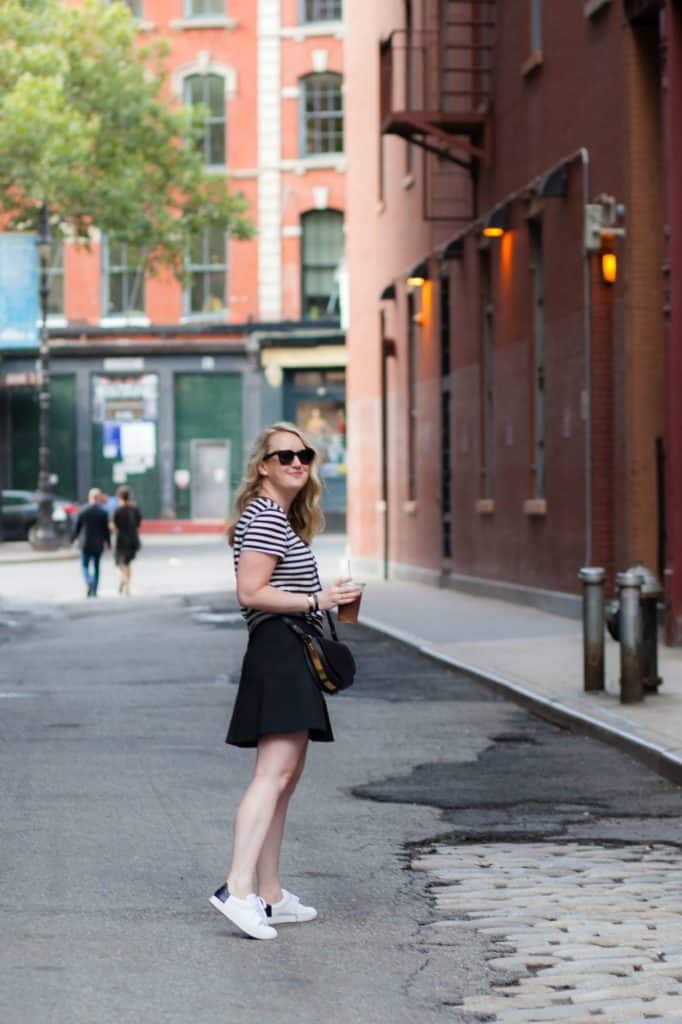 Sneakers + Skirt