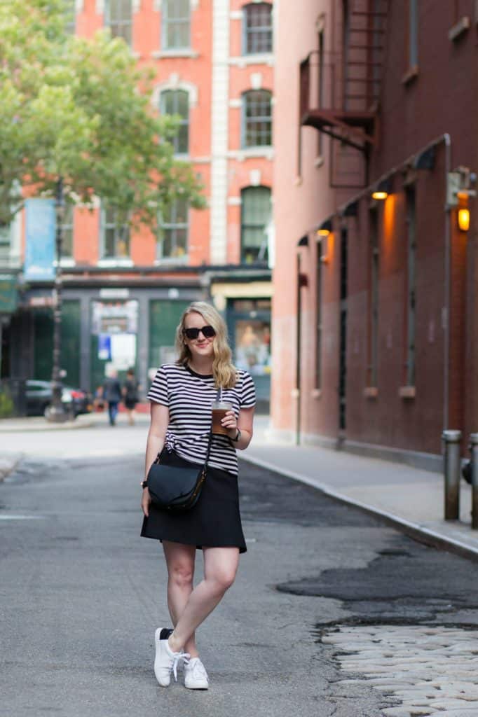 wit & whimsy I Striped Tee + Sneakers
