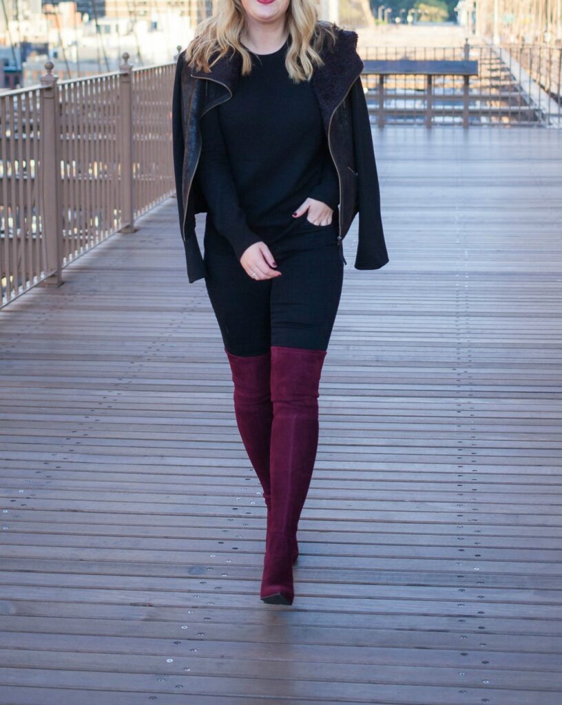Burgundy Over the Knee Boots I @meghandono