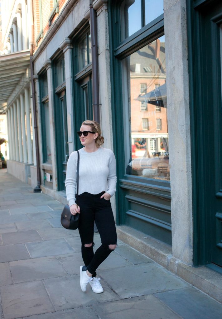 Scalloped Sweater I Distressed Denim