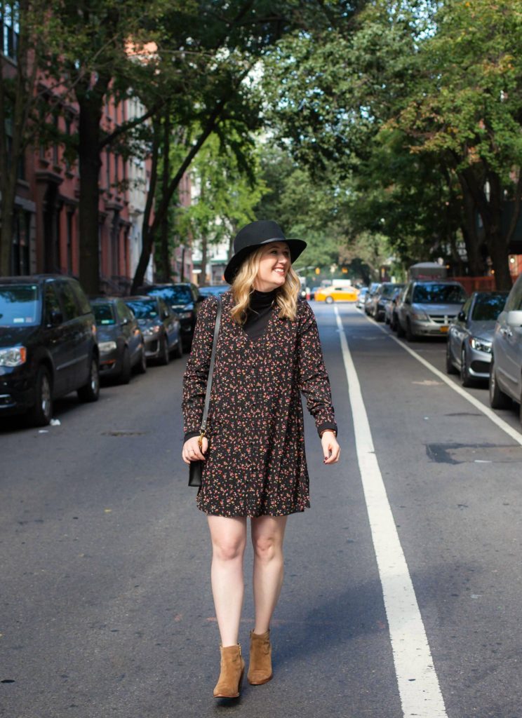 Floral Shirtdress and Booties