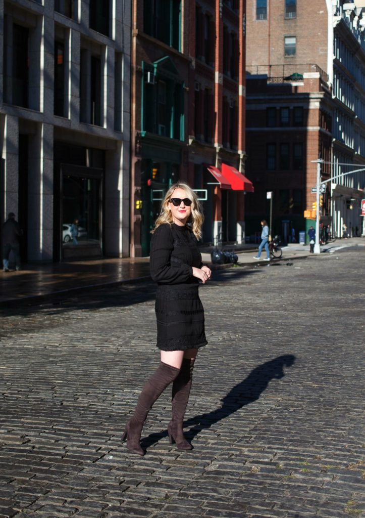 TopShop Dress I Over the Knee Boots