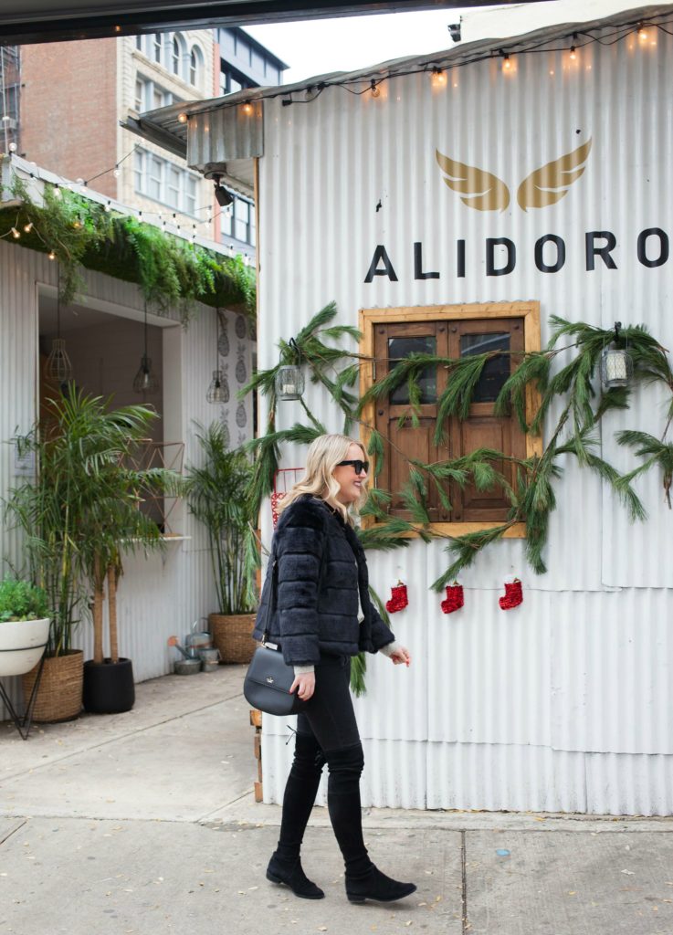 Cozy Winter Outfit in Faux Fur on blogger Meghan Donovan of wit & whimsy
