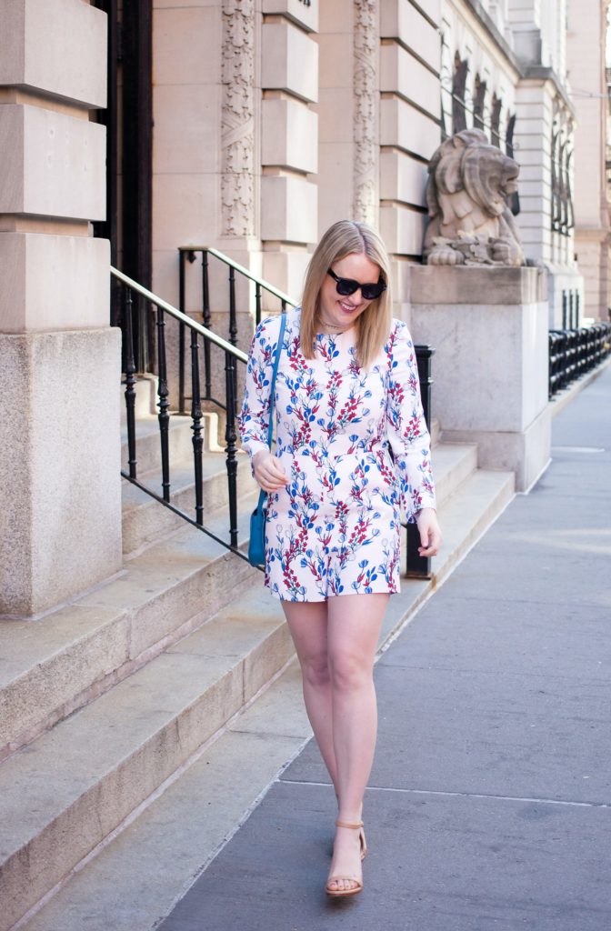 Springtime romper on Meghan Donovan of wit & whimsy