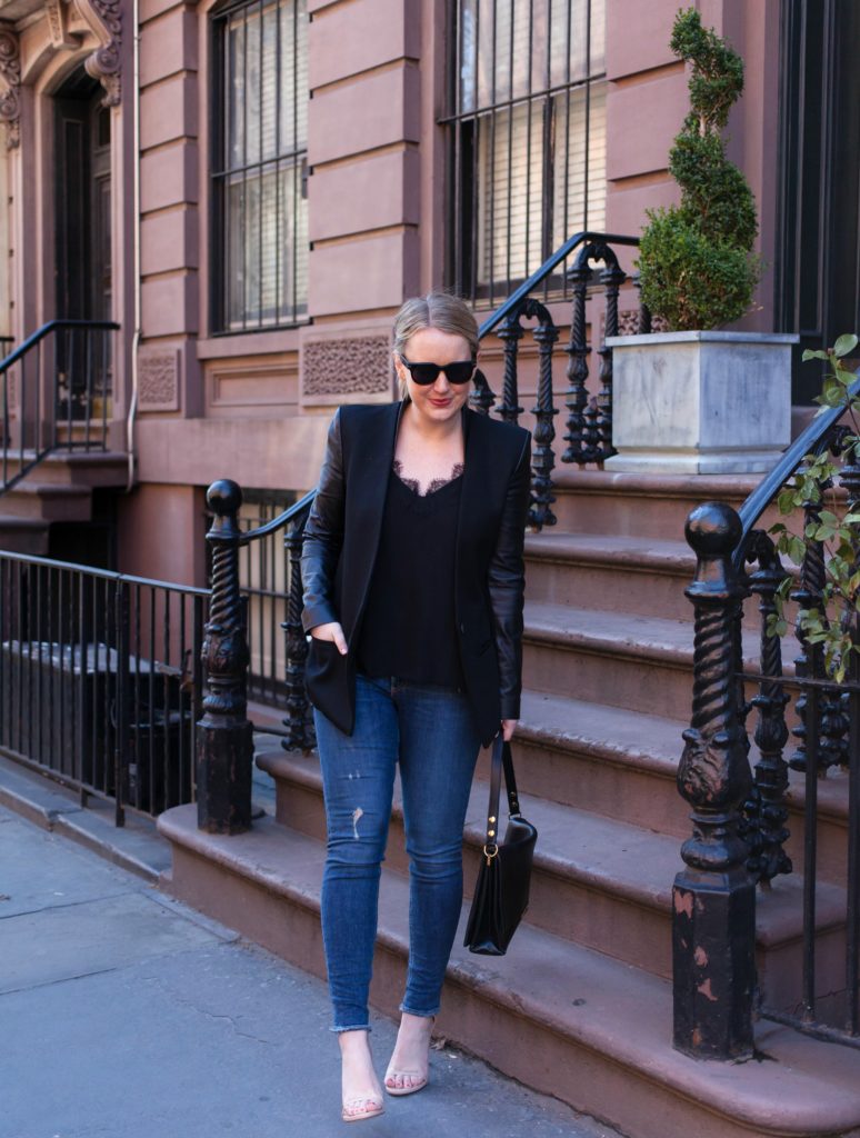 Raw Hem Jeans + Strappy Sandals