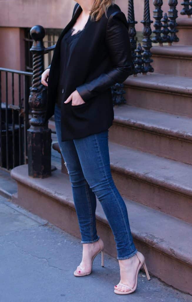 Raw Hem Jeans + Strappy Sandals