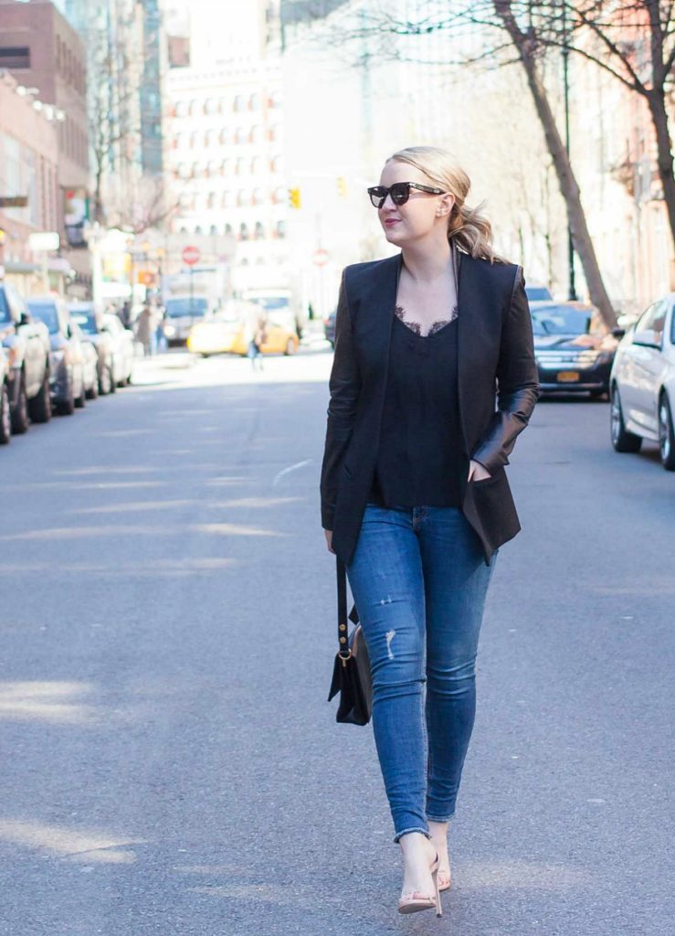Raw Hem Jeans + Strappy Sandals