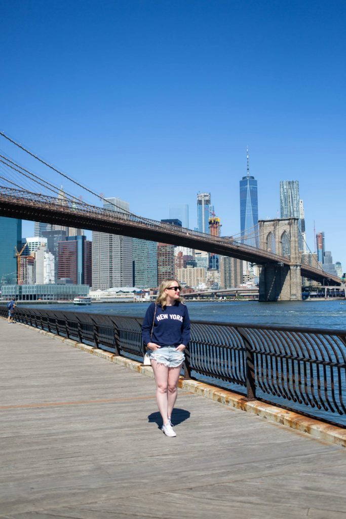 Meghan Donovan of wit & whimsy wears J.Crew New York Sweatshirt