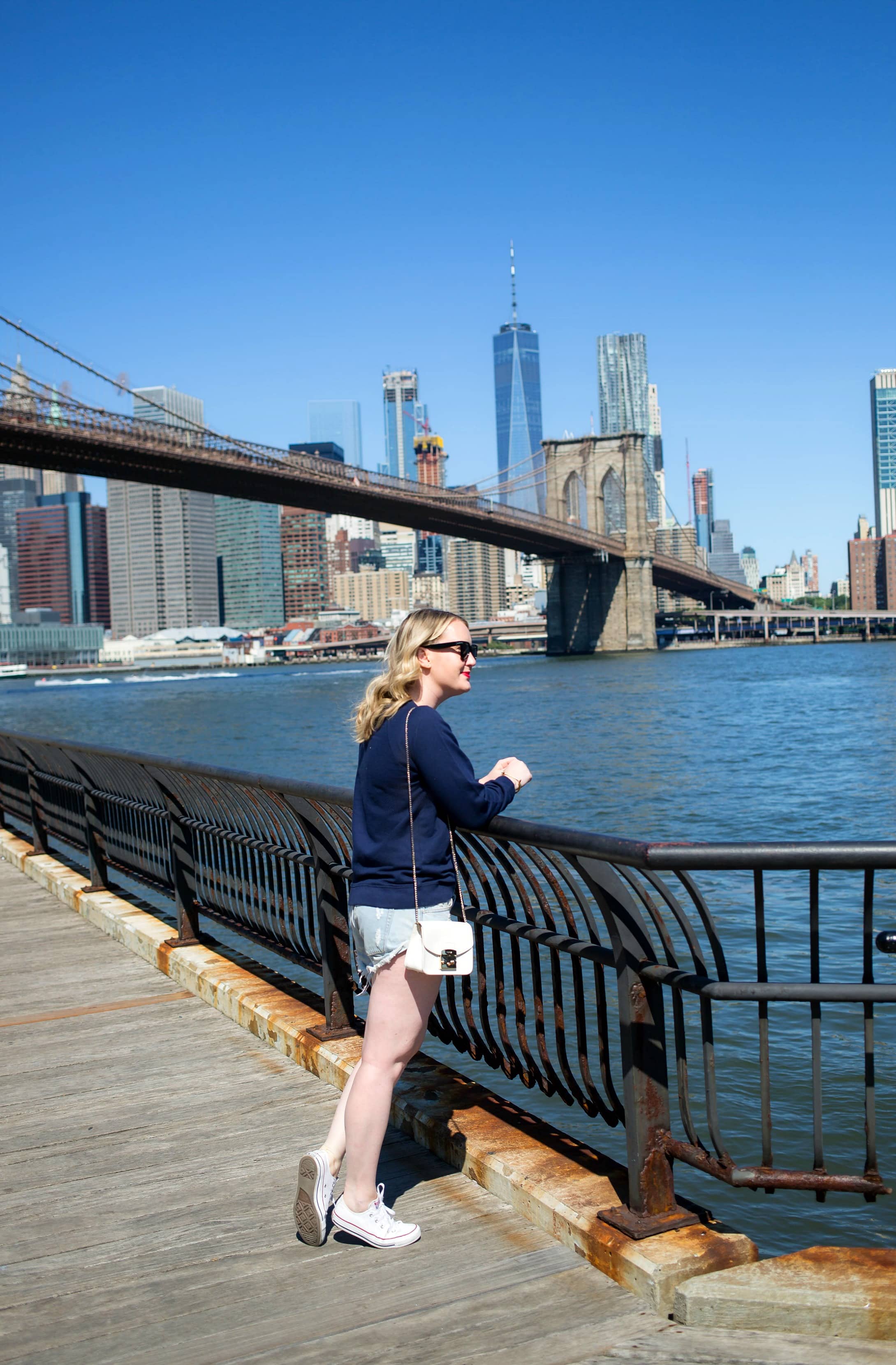 Meghan Donovan of wit & whimsy wears J.Crew New York Sweatshirt