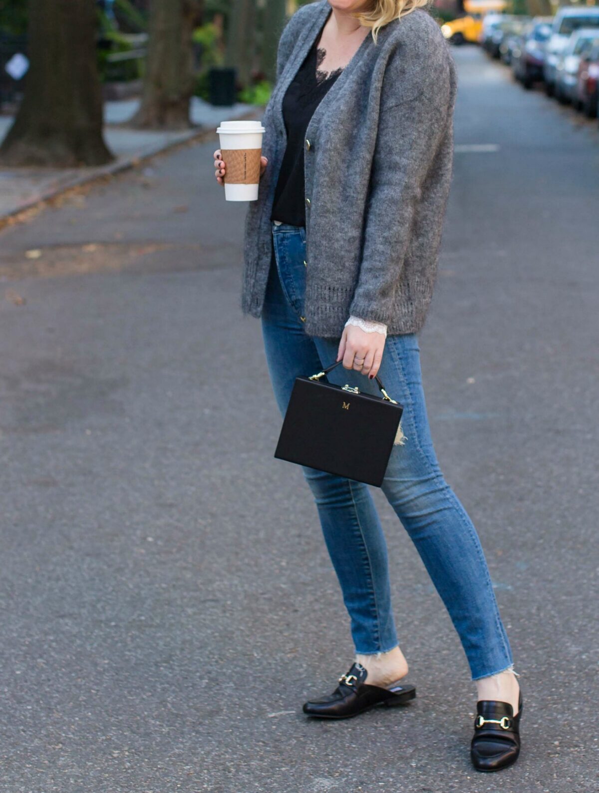Raw Hem Jeans + Slip on Loafers