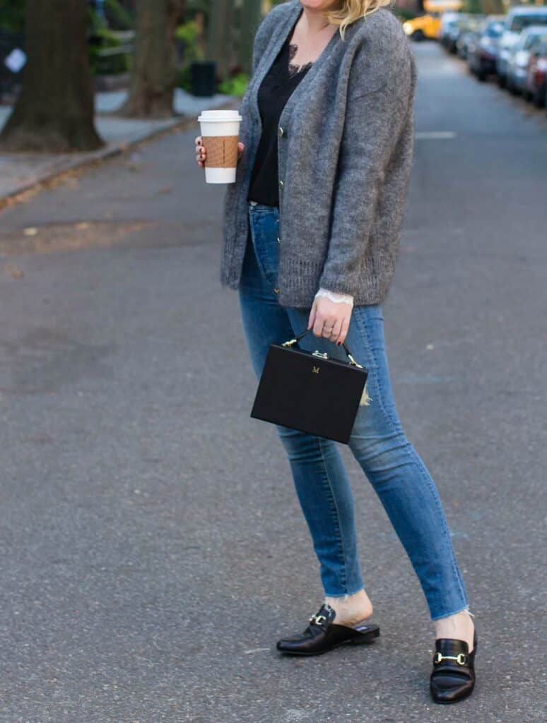 Raw Hem Jeans + Slip on Loafers