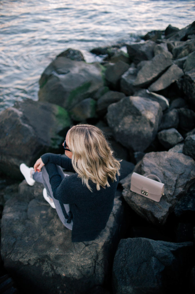 Meghan Donovan of wit & whimsy wears a monochrome Fall look