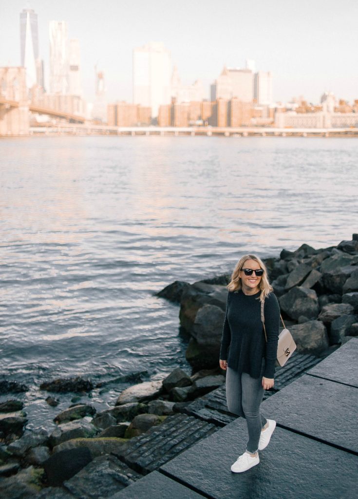 Meghan Donovan of wit & whimsy wears a monochrome Fall look
