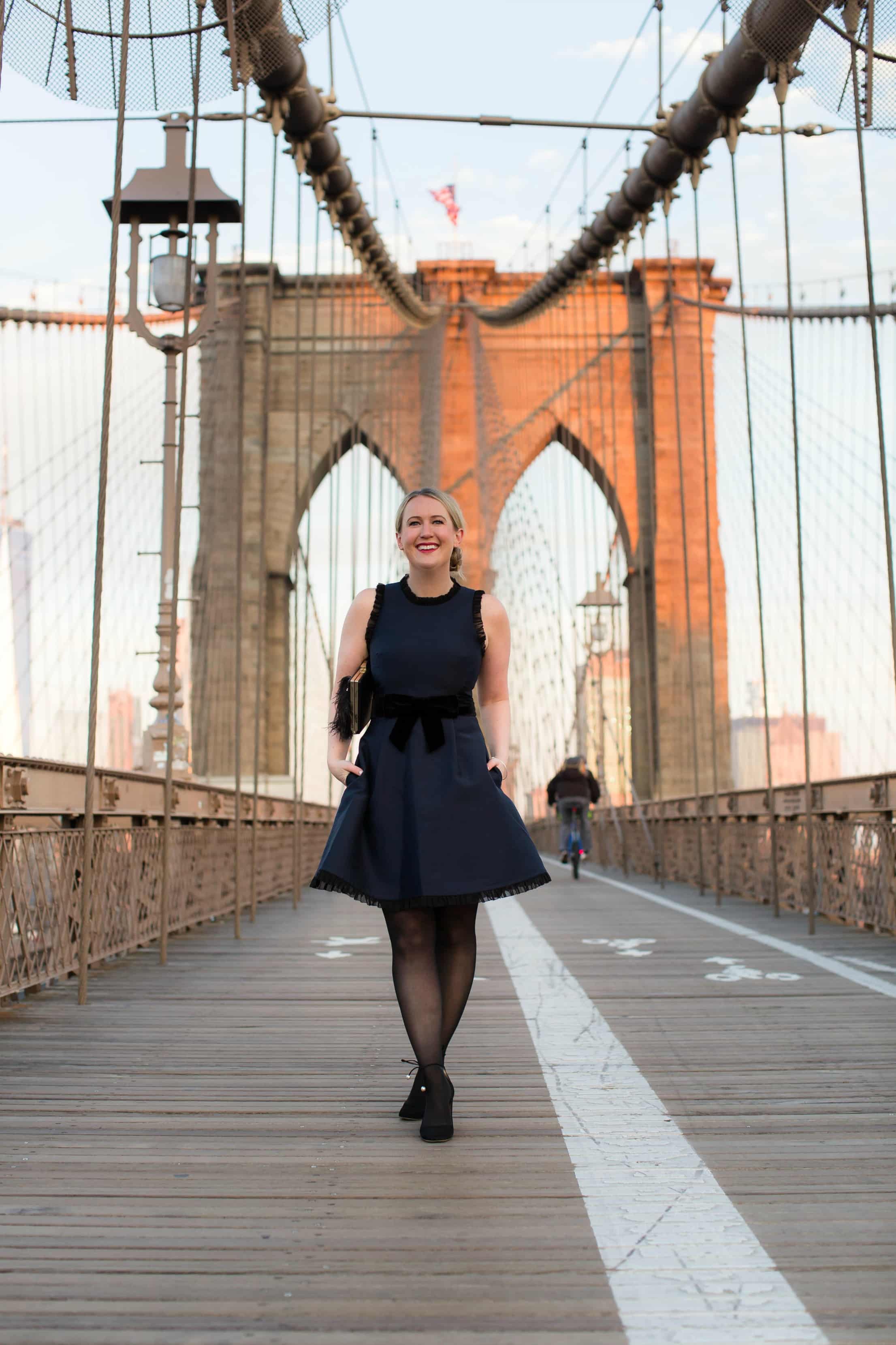 Meghan Donovan of wit & whimsy wears a Kate Spade Holiday Dress