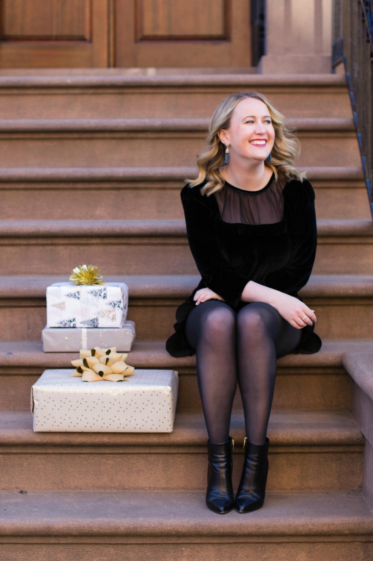 A Holiday Ready Velvet Romper I Meghan Donovan of wit & whimsy