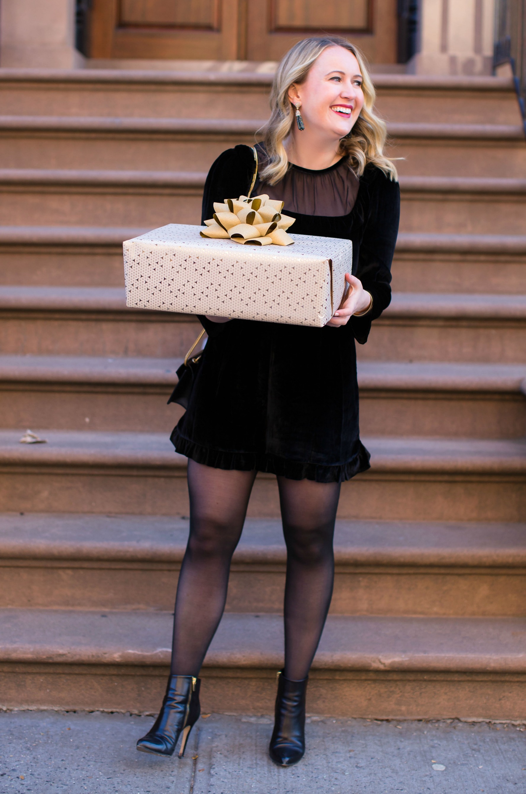 A Holiday Ready Velvet Romper I Meghan Donovan of wit & whimsy