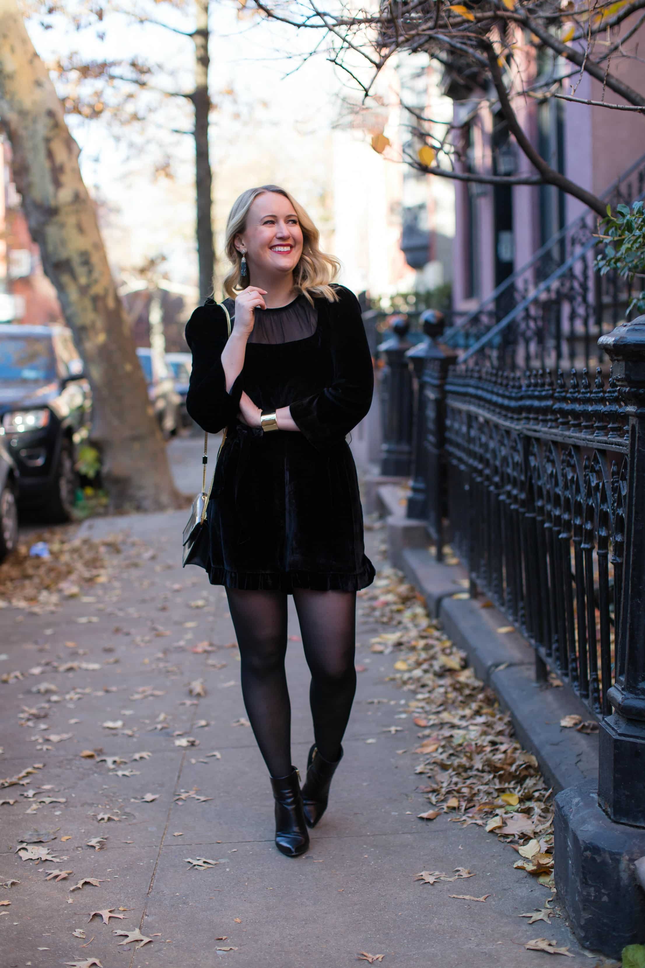 A Holiday Ready Velvet Romper I Meghan Donovan of wit & whimsy