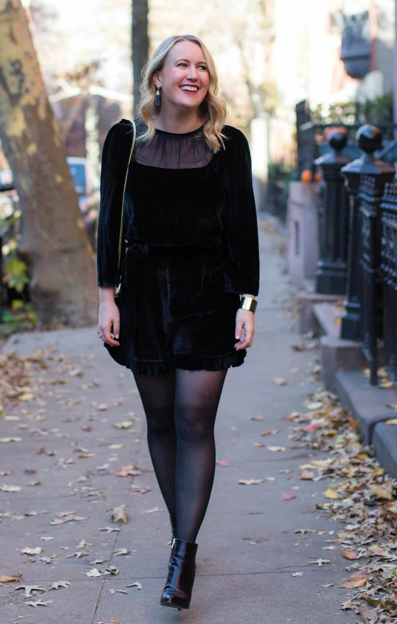 A Holiday Ready Velvet Romper I Meghan Donovan of wit & whimsy