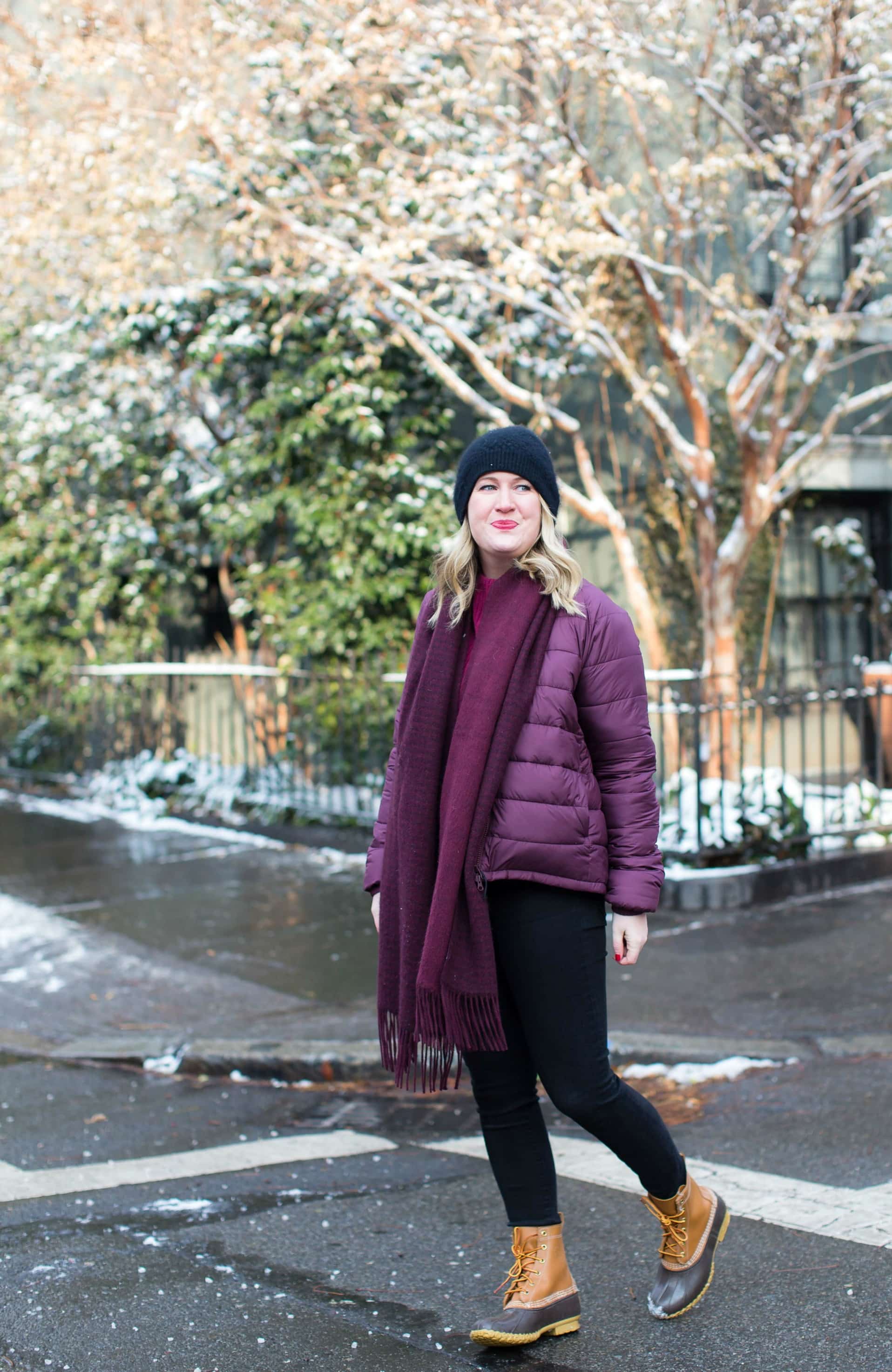 Meghan Donovan styles Everlane puffer jacket - What to Wear When Its Freezing in Winter
