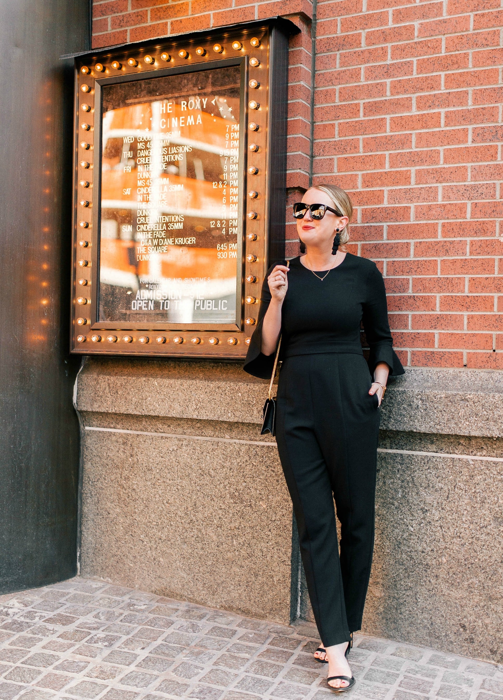 Black Halo Jumpsuit on Meghan Donovan of wit & whimsy