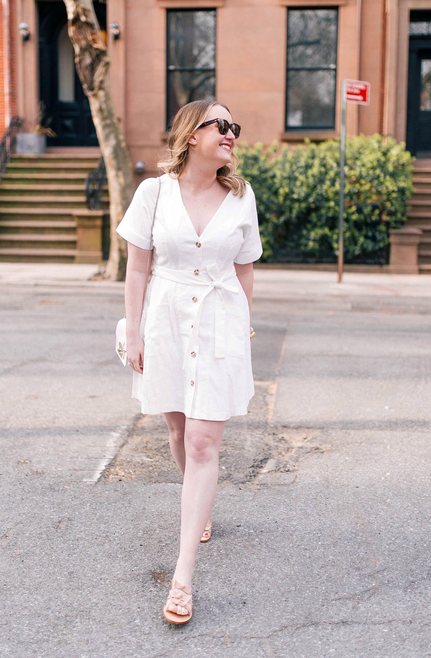 Little White Linen Dress I wit & whimsy