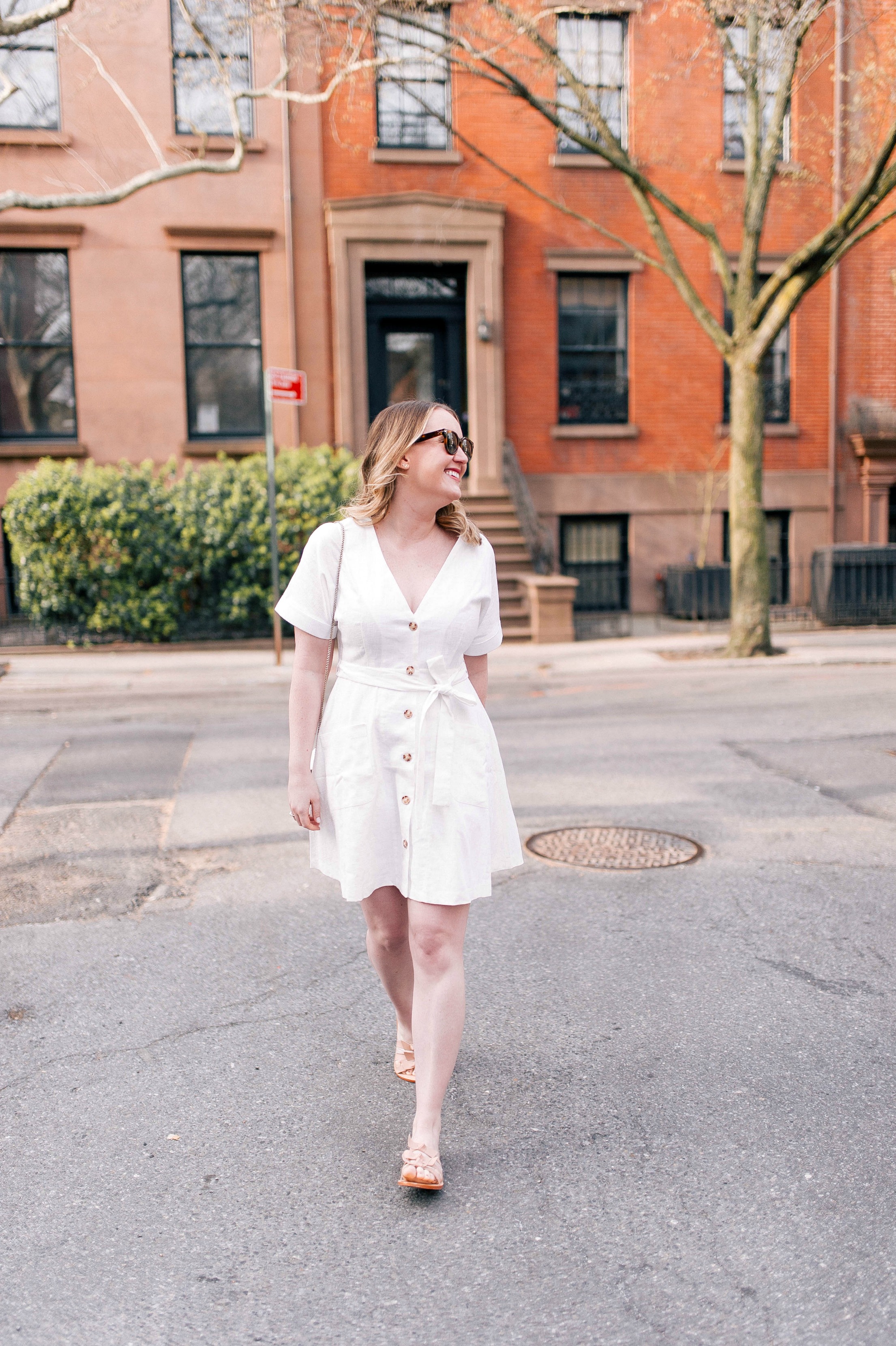 Little White Linen Dress I wit & whimsy